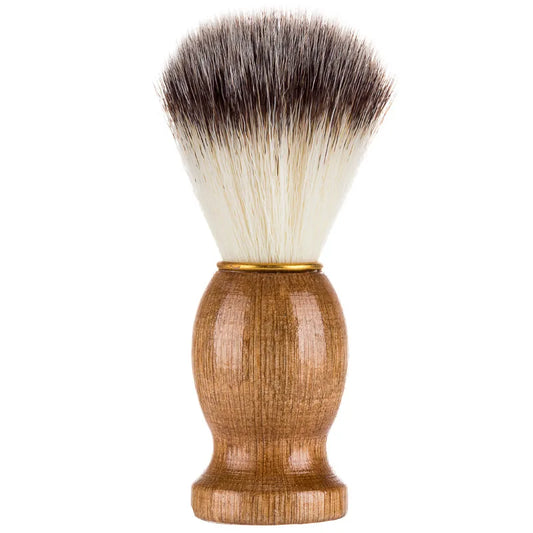 Badger Hair Shaving Brush – Wooden Handle Facial Brush for Beard Cleaning & Shave Prep