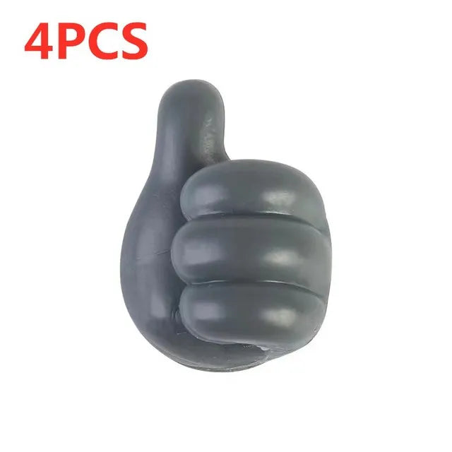 Silicone Thumb Wall Hook Cable Organizer Clips – Self-Adhesive Wire Holder for Kitchen, Bathroom & Home Desk Storage