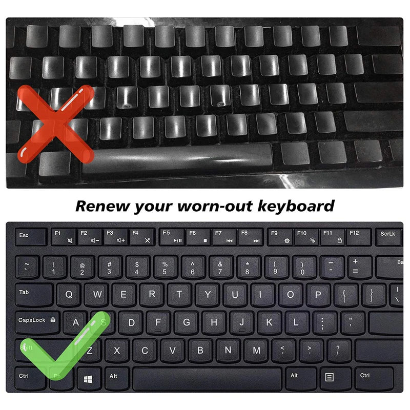 Multilingual Frosted PVC Keyboard Stickers – English, Spanish, Italian & Korean Language Keyboard Decals for Laptop & Desktop PC