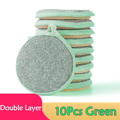 5/10/20pcs Double-Sided Dishwashing Sponges – Non-Scratch Kitchen Cleaning Pads for Pots & Pans