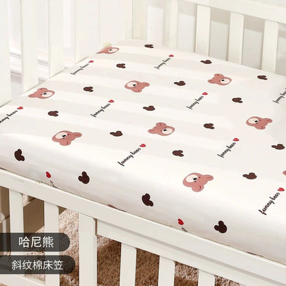 غطاء مرتبة سرير أطفال مناسب – ملاءة سرير ناعمة للأطفال حديثي الولادة (90×50×5 سم أو 140×70×5 سم)