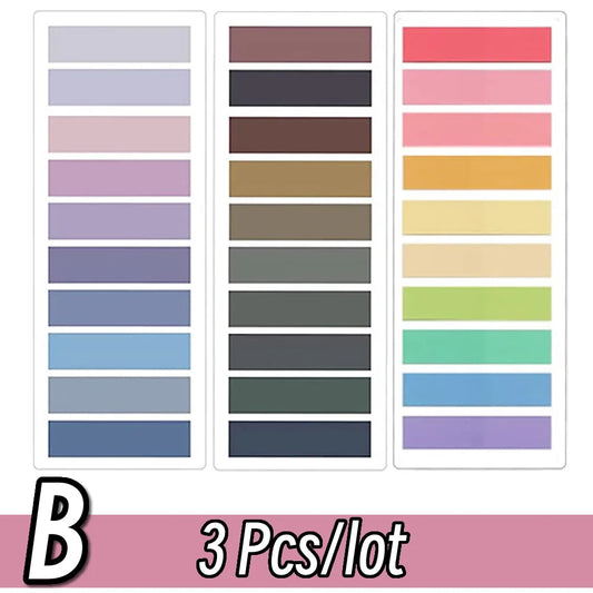 2400S Transparent Sticky Notes – Colorful Index Memo Pads for School & Office