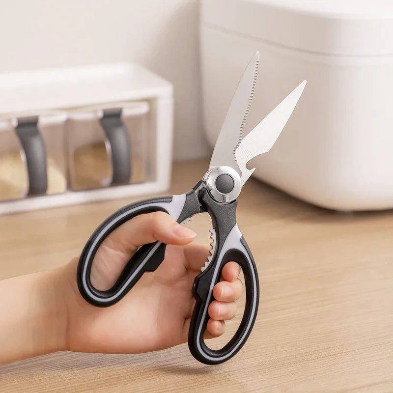Multi Functional Stainless Steel Kitchen Scissors – Heavy Duty Scissors for Cutting Vegetables, Chicken Bones & Fish
