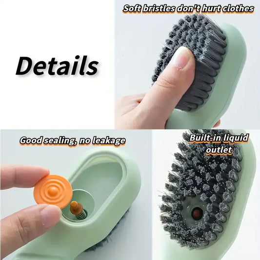 1pc Multi-function Automatic Spot Shoe Brush – Soft Hair Handheld Cleaning Tool