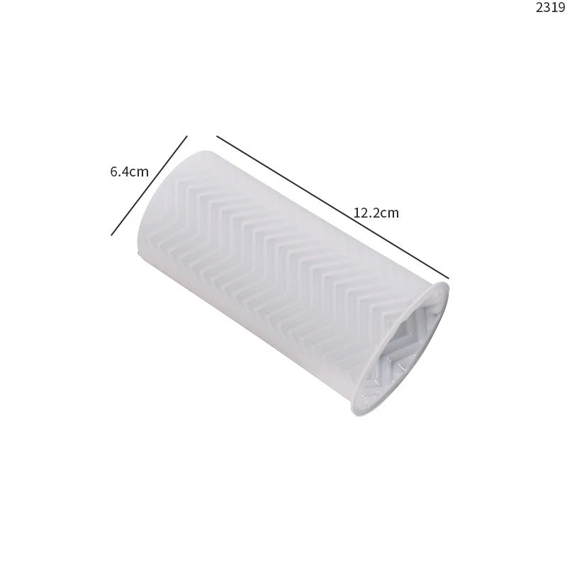 قالب سيليكون لصنع الشموع على شكل عمود روماني مخطط - أداة سيليكون لصنع الشموع بنفسك