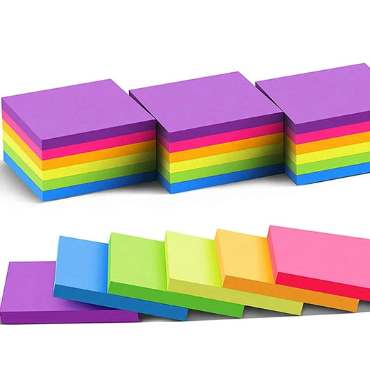 LOLEDE Sticky Notes – 300-Page Colorful Notepad Index Set for Office & School