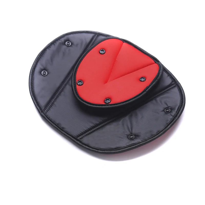 حامل تعديل حزام أمان مقعد الطفل – غطاء كتف وحزام أمان مضاد لضغط الرقبة للأطفال في السيارة، ومثبت حزام الأمان لسلامة الأطفال