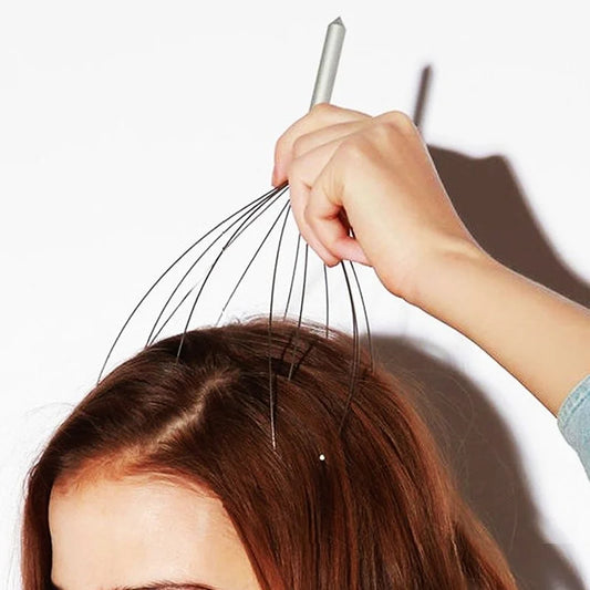 Octopus Head Scalp Massager – Stainless Steel Stress Relief Tool for Relaxation & Circulation