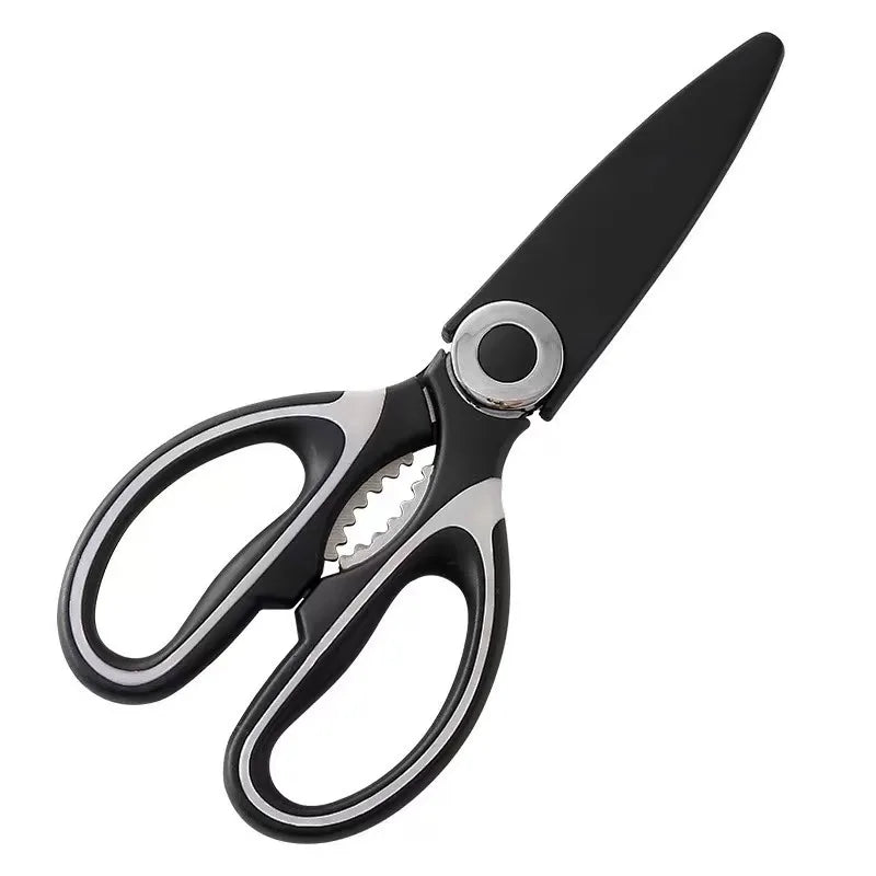 1PC/2PCS Multi-Functional Scissors Kitchen Sharp Scissors Chicken Scissors Fish Bone Bottle Opener Rust-Proof Non-Slip Handle