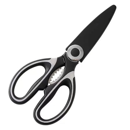 1PC/2PCS Multi-Functional Scissors Kitchen Sharp Scissors Chicken Scissors Fish Bone Bottle Opener Rust-Proof Non-Slip Handle