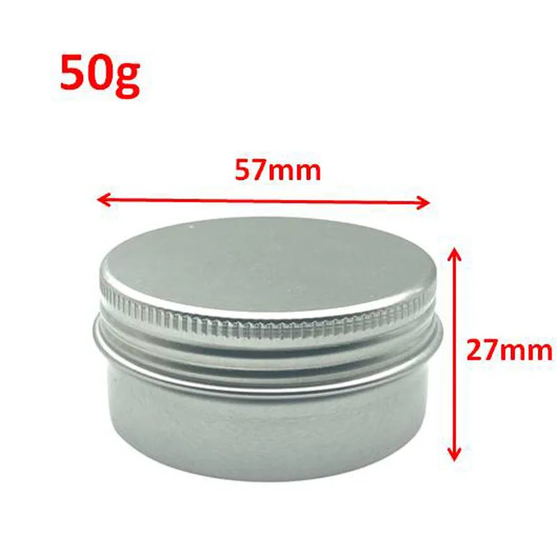 10-Pack Silver Aluminum Screw-Top Tins – Round Containers for Candles, Spices, Gifts