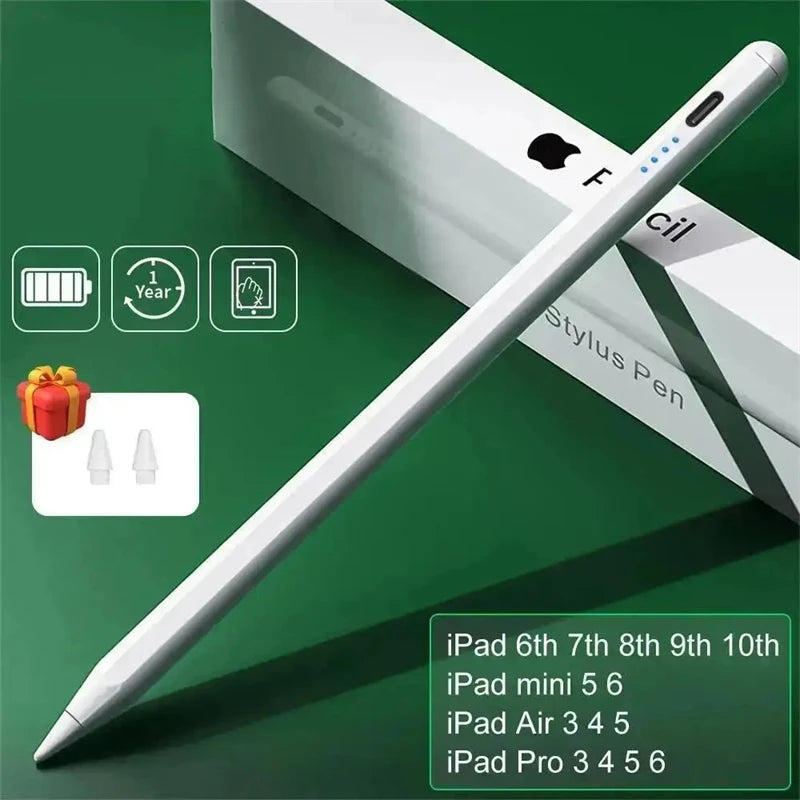 قلم Apple Pencil 2، شاشة عرض مع خاصية رفض راحة اليد، ملحقات iPad، iPad 2022، 2021، 2020، 2019، 2018، Pro 11، 12.9، Air Mini، قلم اللمس 