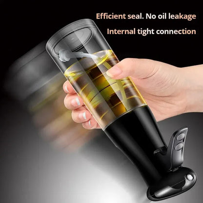 Black Transparent Oil Spray Bottle – Kitchen Olive Oil Dispenser for Cooking, Baking & Barbecue