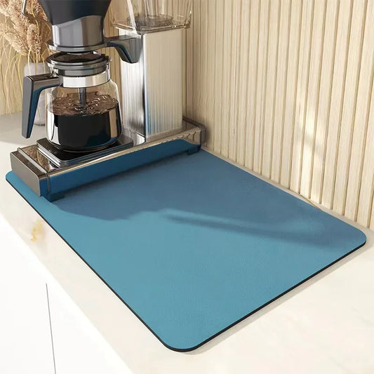VIKAMA 30x40cm Diatomite Coffee Placemats – Absorbent Individual Table Mats for Kitchen & Dining