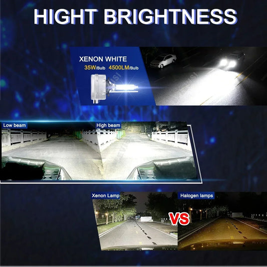 Plug And Play 1 Pair HID Xenon Light Bulbs D3S 6000K Pure White 9V-16V 9000LM 70W For VW Touareg II 2010 2011 2012 2013 2014