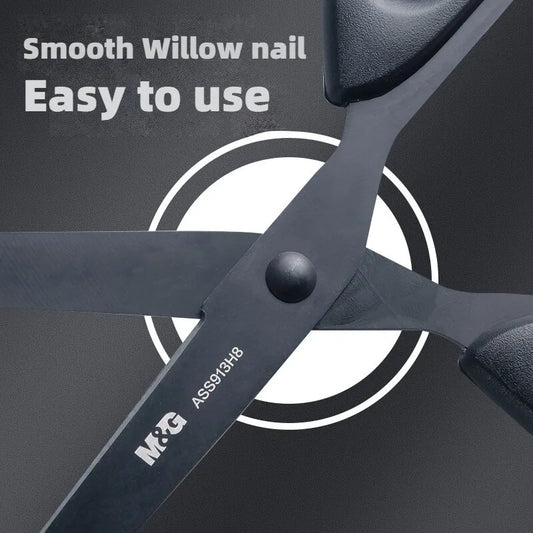 M&G 160mm Stainless Steel Scissors – Durable Household Scissors with Wear-Resistant Black Blade for Office & Everyday Use