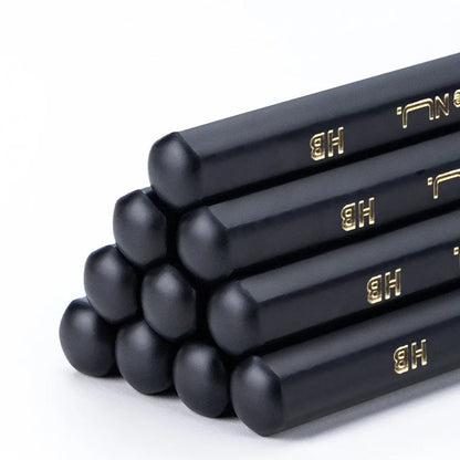 مجموعة أقلام رصاص جرافيت من الخشب الأسود - 10 أقلام رصاص للكتابة HB و2B للاستخدام المدرسي أو المكتبي