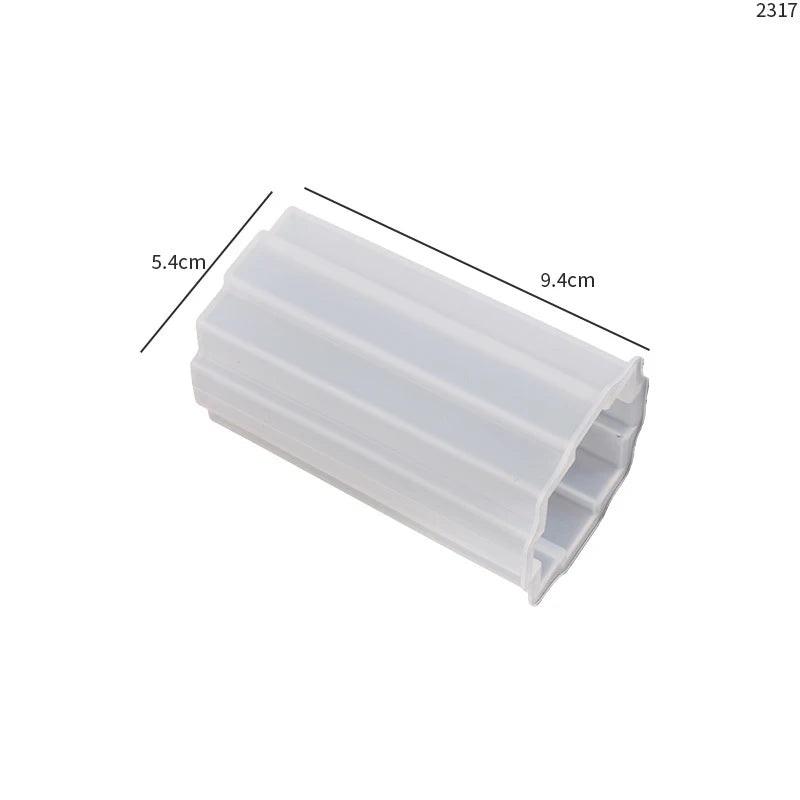 قالب سيليكون لصنع الشموع على شكل عمود روماني مخطط - أداة سيليكون لصنع الشموع بنفسك