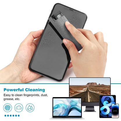 3-in-1 Screen Cleaner – Touchscreen Mist Spray with Microfiber Cloth & Portable Fingerprint-Proof Bottle
