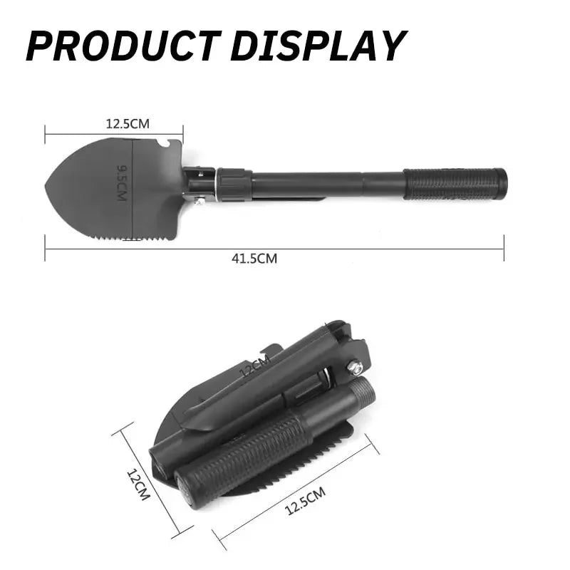 1PC Folding Military Shovel – Outdoor Multifunctional Shovel Pickaxe for Camping, Fishing & Emergency Use