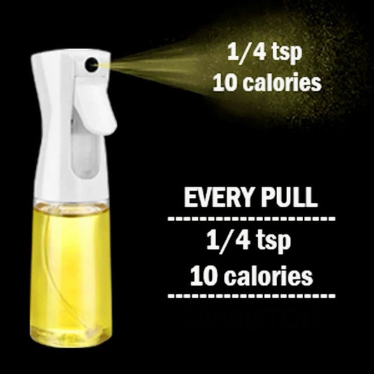 3PCS 200/300ml Oil Sprayer Bottle 1PC Kitchen Cooking Oil Dispenser Fitness Fat Loss Camping BBQ Vinegar Sauce Sprayer Bottle