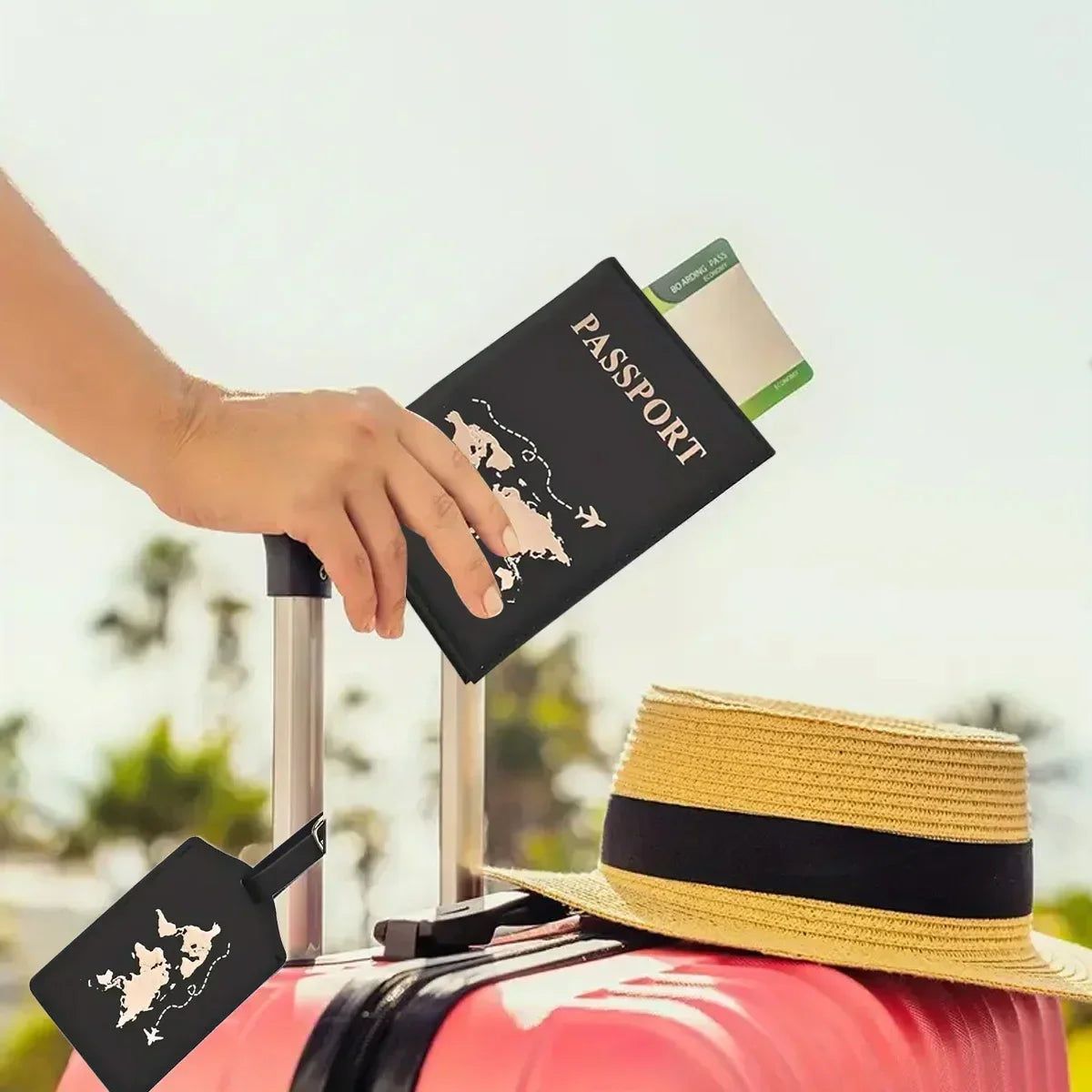 RFID Vintage Business Passport Holder – Multi-Function PU Leather Wallet for Travel