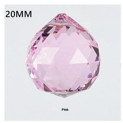 1Pc Clear Crystal Feng Shui Ball – Sun Catcher Prism Ornament for Home, Party & Wedding Décor (20–50mm)