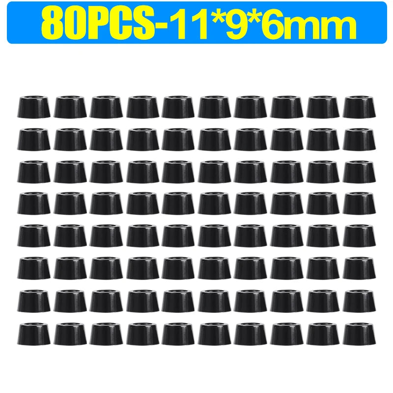 8/80 قطعة من وسادات مطاطية لحماية الأرضيات، مانعة للانزلاق، لحماية ألواح التقطيع والأثاث، وأغطية أرجل الطاولات والكراسي، وحصائر الأثاث. 