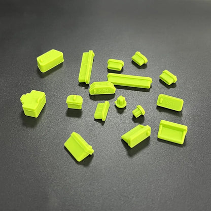 16Pcs Universal Anti-Dust Silicone Notebook Port Plug – Elastic USB & Laptop Port Protectors