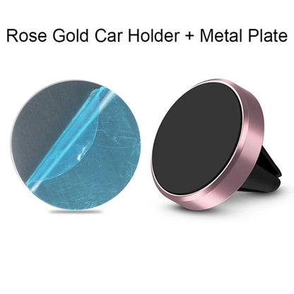 Magnetic car phone stand ventilation port installation is suitable for smartphones such as iPhone, Xiaomi, Samsung and LG
