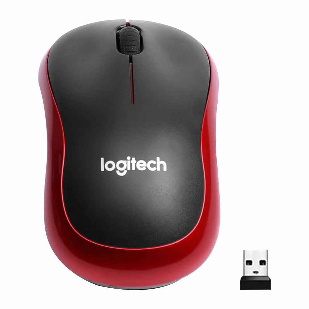 Logitech M185 Wireless Mouse 2.4GHz USB Receiver – 1000DPI Silent Optical Mouse for Windows, Mac, and Chrome OS