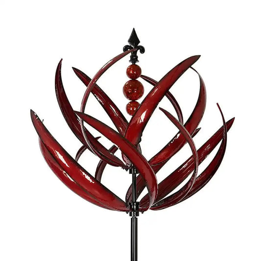 New Harlow Wind Spinner Metal Windmill 3D Wind Powered Kinetic Sculpture Lawn Metal Wind Solar Spinners Yard Garden Decoration