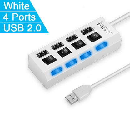 Switch Extension Hub 7-port USB2.0 Hub Computer USB Extension Hub One Drag Seven USB2.0 Splitter PC Laptop DesktopSwitch Extensi