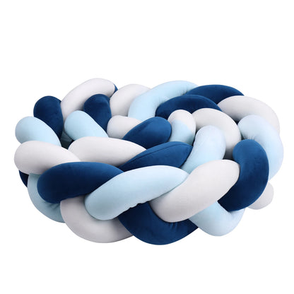 واقي سرير مضفر للأطفال من عمر شهر إلى 4 أشهر - وسادة ناعمة لحماية سرير الطفل وديكور غرفة الأطفال