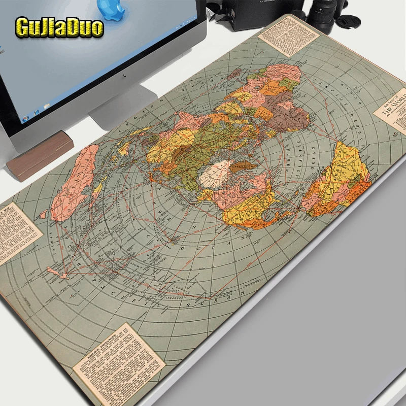 80x40CM Map Art Mouse Pad – XXL Large Anti-Slip Gaming & Office Desk Mat with Waterproof Coating