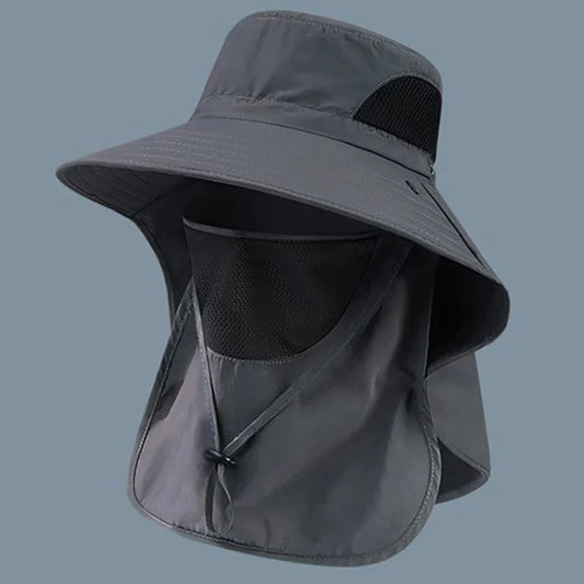 UV Protection Summer Sun Hat – Outdoor Fishing & Hiking Cap with Neck Flap for Men & Women