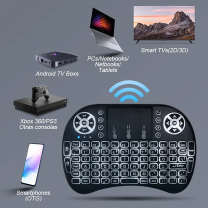 Wireless Mini Keyboard with Touchpad – 2.4G Dual Purpose Keyboard & Mouse for PC, Smart TV, Laptop