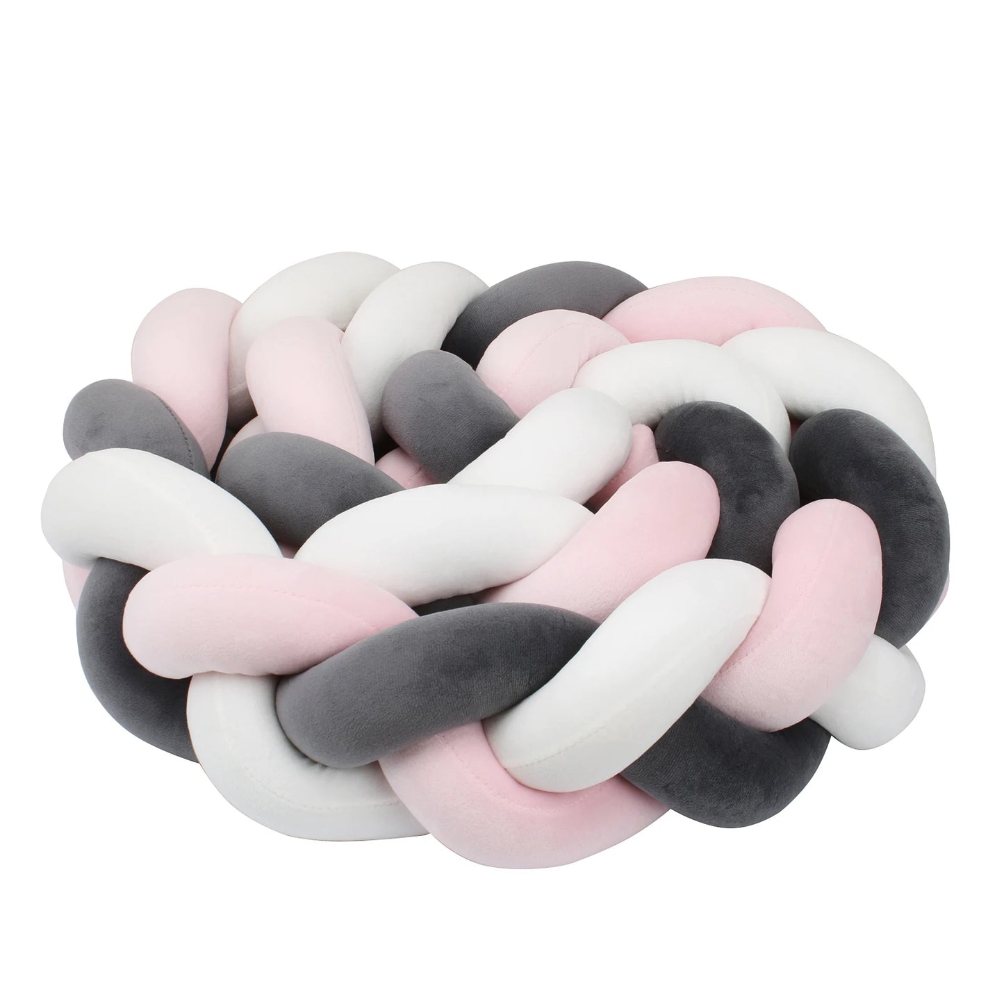 واقي سرير مضفر للأطفال من عمر شهر إلى 4 أشهر - وسادة ناعمة لحماية سرير الطفل وديكور غرفة الأطفال