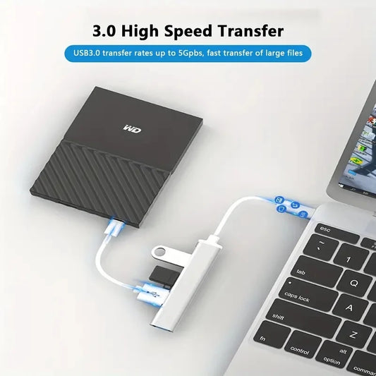 USB C HUB  Type C Extender 4 Port Splitter Adapter OTG Docking Station For Phone Macbook Pro 13 15 Air PC Laptop Computer Hub