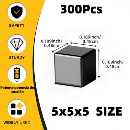 Square Magnets with Great Pull Force – Ideal for Fridge, Garage, Kitchen, Science Projects, Craft, Office & Easter Decor