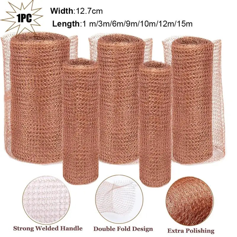 شبكة سلكية نحاسية بطول 1-15 متر، شبكة حماية من الإشارات، شبكة سلكية نحاسية مضادة للقواقع، شبكة نحاسية لمكافحة الآفات والقوارض، شبكة نحاسية لتزيين الحدائق، شبكة للأسقف 