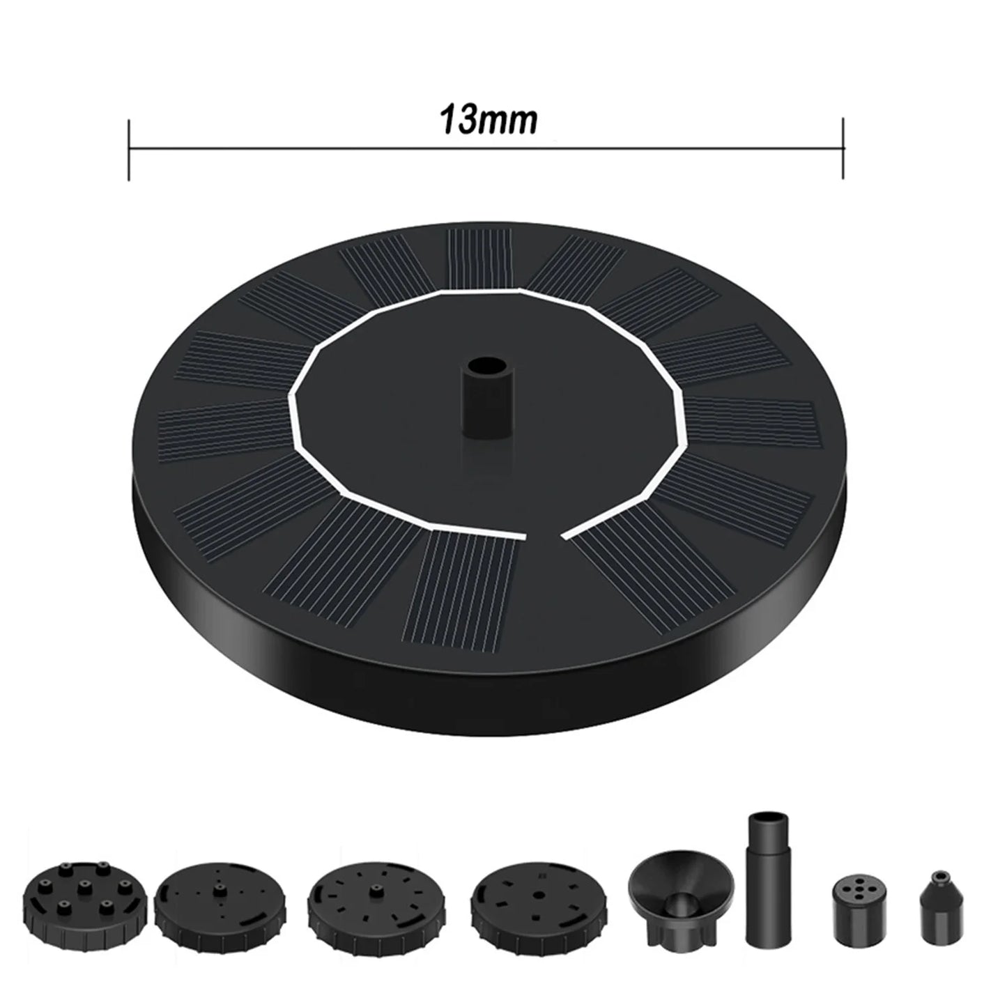 Outdoor Solar Floating Water Fountain For Bird Bath Fish Tank 7V/1W Garden Fountain Submersible Pump Garden Decoration