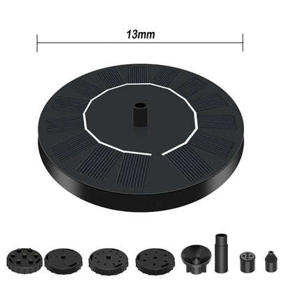 Outdoor Solar Floating Water Fountain For Bird Bath Fish Tank 7V/1W Garden Fountain Submersible Pump Garden Decoration