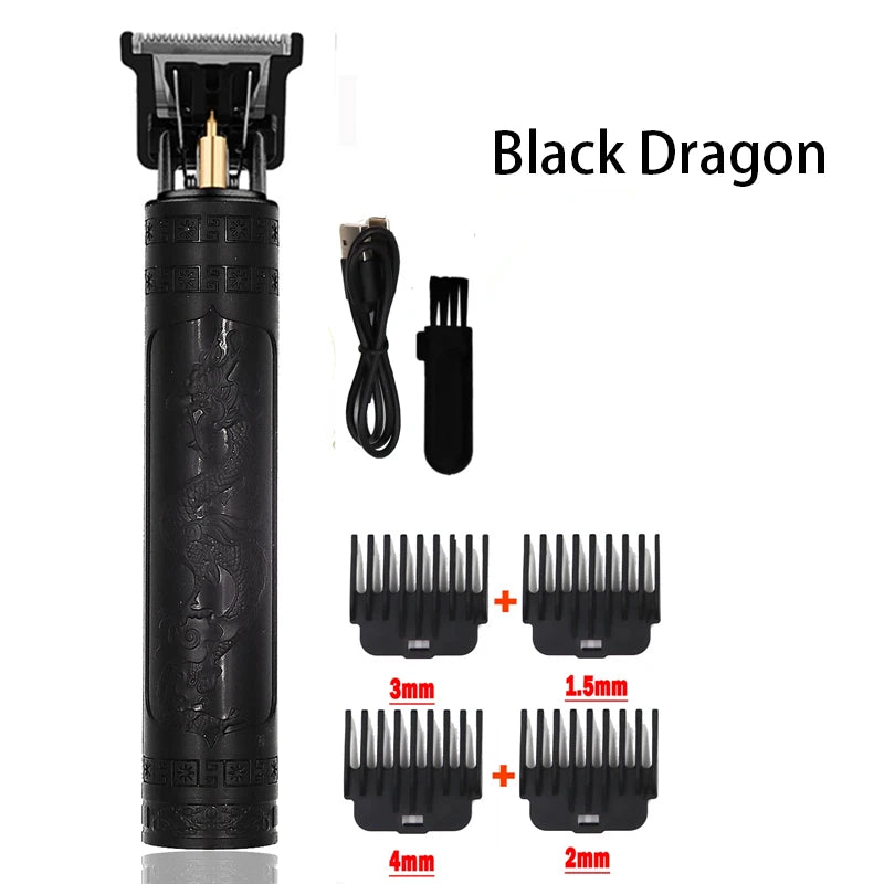 ماكينة حلاقة الشعر T9 موديل 2025، ماكينة حلاقة اللحية، ماكينة تشذيب شعر الجسم، ماكينة كهربائية، ماكينة حلاقة شعر الرجال، ماكينة حلاقة 0 مم، ماكينة حلاقة بتصميم تنين منحوت