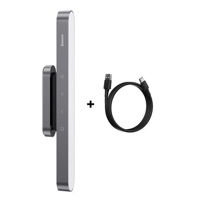 Baseus Magnetic LED Table Lamp – Rechargeable Hanging Desk Lamp with Stepless Dimming & 24-Hour Battery Life for Bedroom, Kitchen & Cabinet