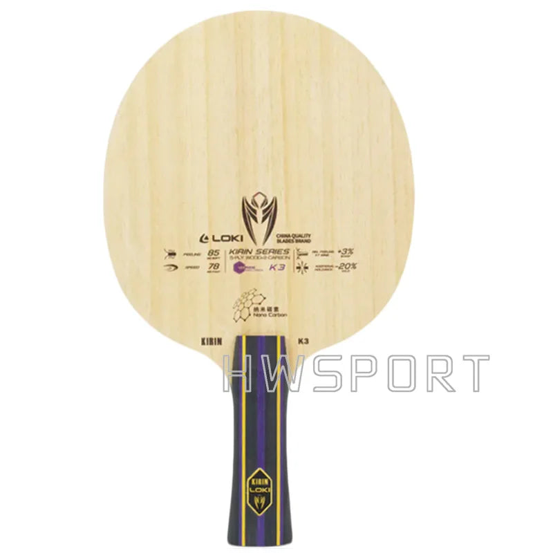 LOKI Kirin K1 K2 K3 Table Tennis Blade – 5+2 Ply Offensive FL Grip Ping Pong Paddle Base