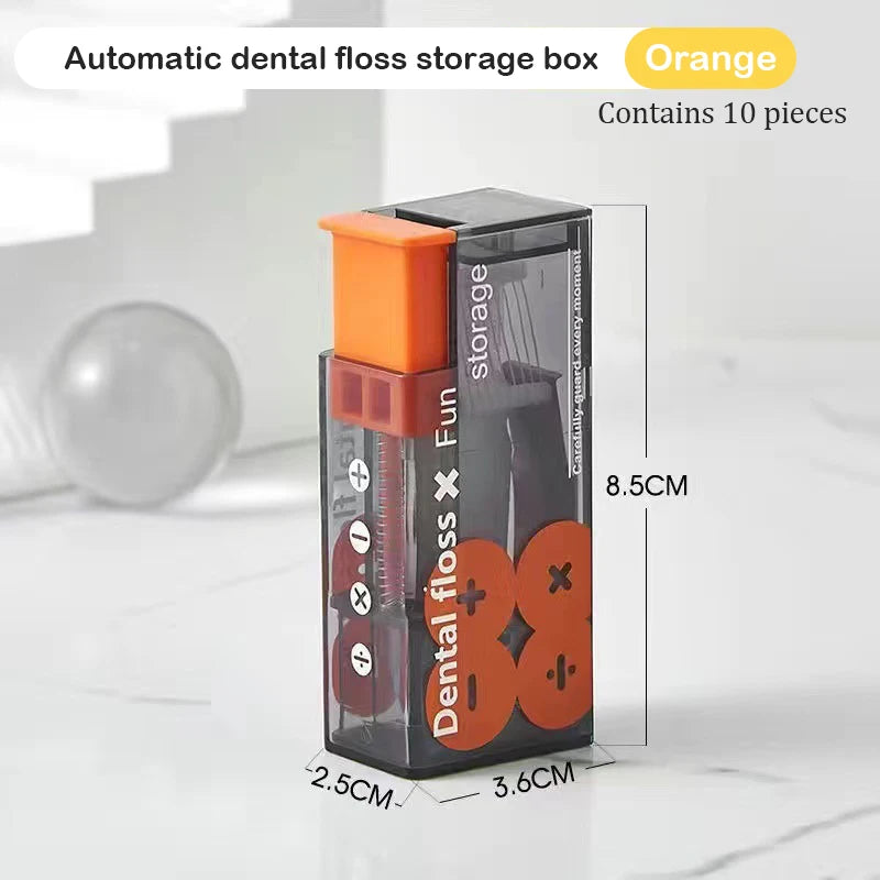 10Pcs/Box Floss Toothpick Set – Portable Reusable Dental Floss with Storage Case for Easy Teeth Cleaning