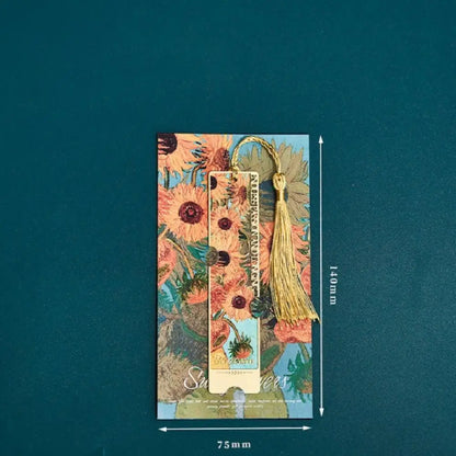 فاصل كتاب معدني مزخرف بالزهور - مشبك صفحات كتاب من النحاس المجوف للطلاب والقراء