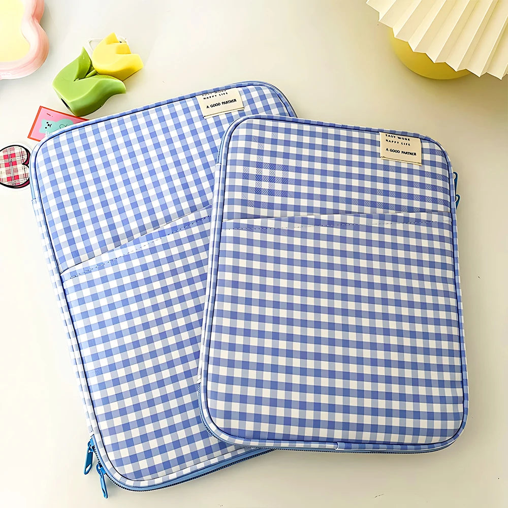 Cute Tablet Sleeve Bag 7.9-12.9 Inch Handbag Case – Shockproof Multi-Pocket Sleeve for iPad Pro, Samsung, Xiaomi
