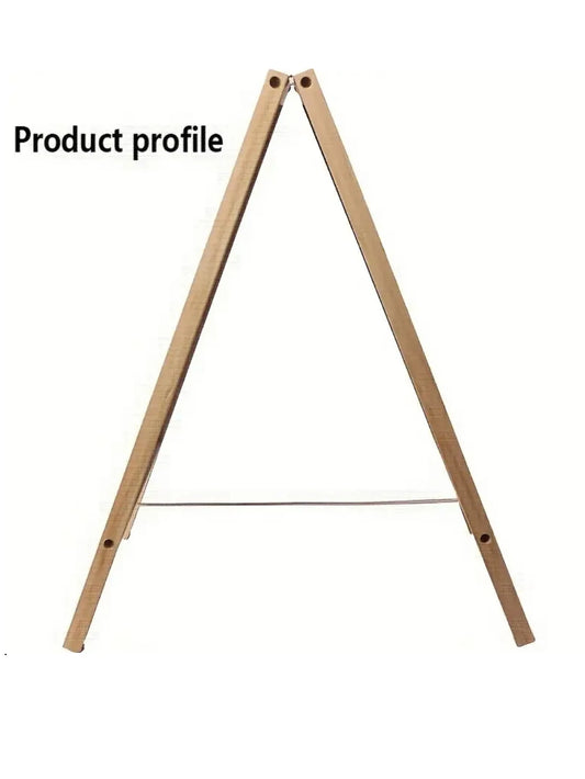 لوحة رسم إعلانية قابلة للطي على الوجهين – سبورة تعليمية قابلة للمسح بالطباشير والبيضاء بإطار خشبي